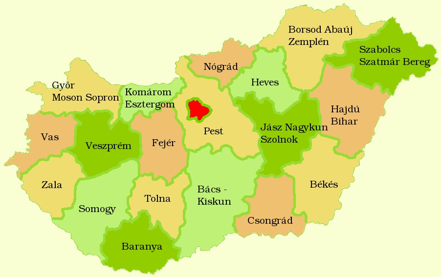 Hungary counties